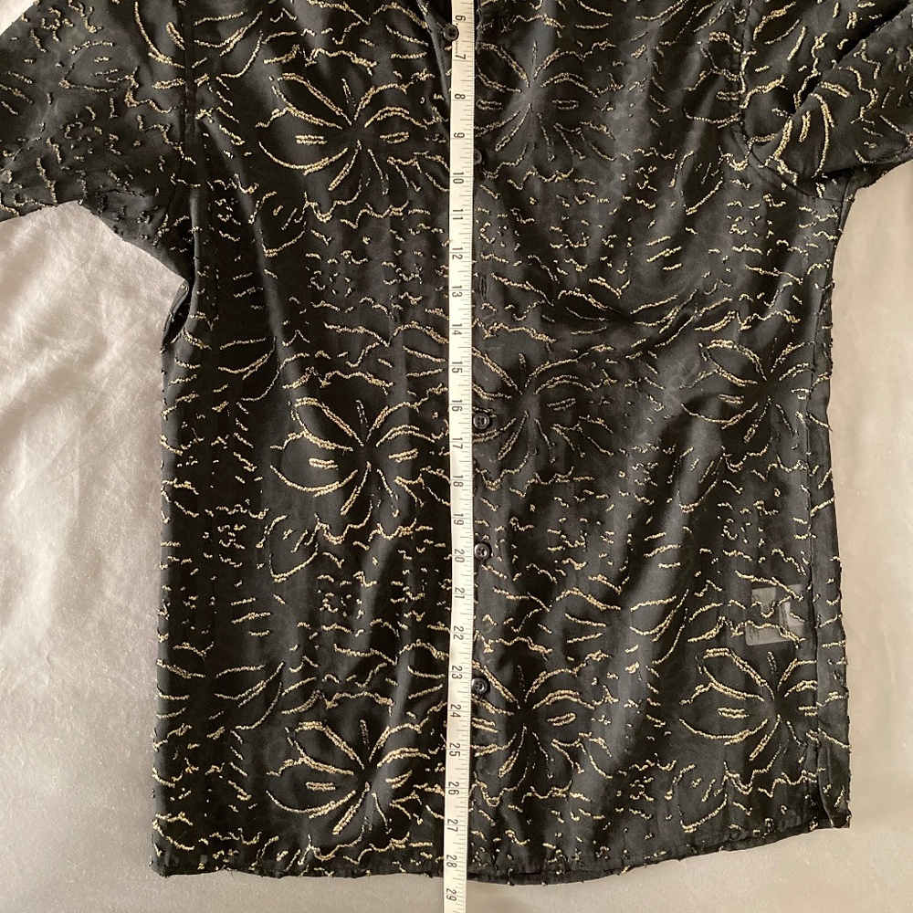 Black and gold sheer top - Picture 9 of 9